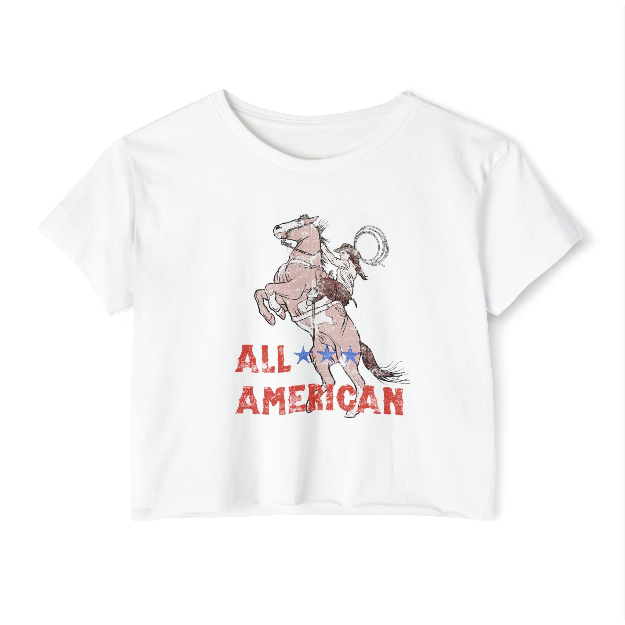 Patriotic All American Women's Crop Top