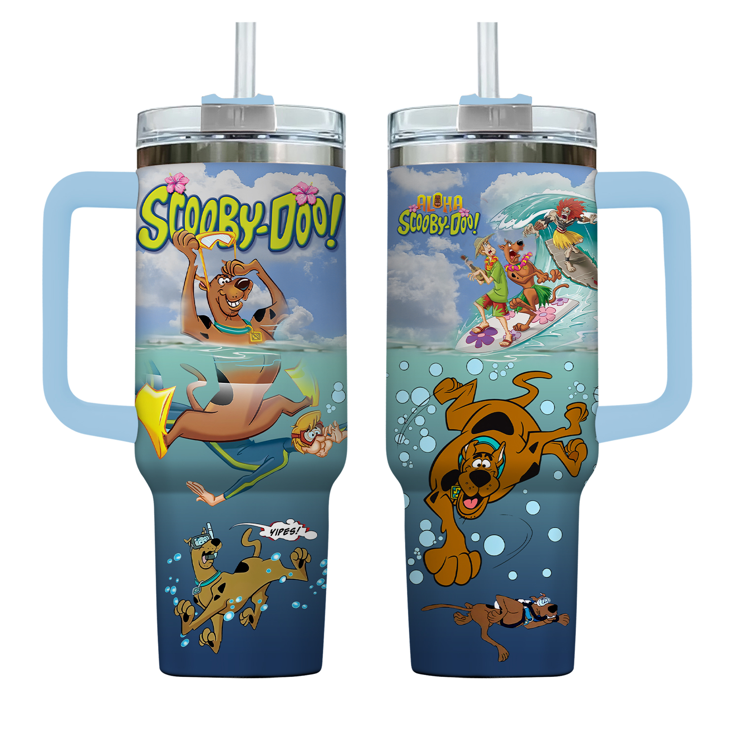 Scooby-Doo Aloha Summer 40 Oz Handle Tumbler Cup