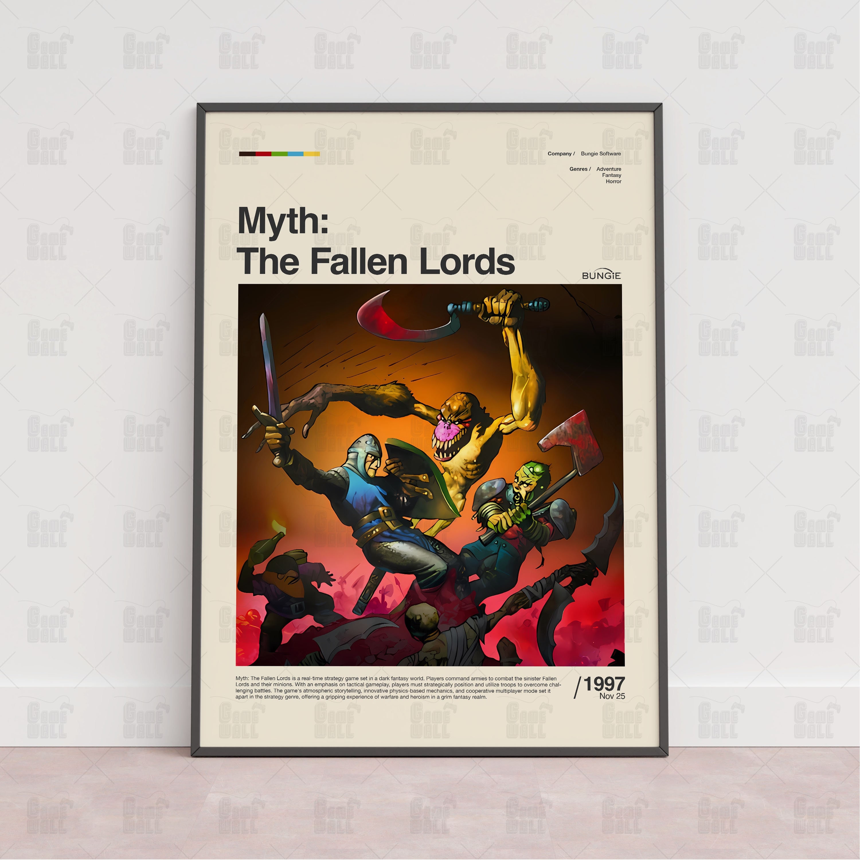 Myth The Fallen Lords Poster, Gaming Room Poster, Gaming Wall Poster, Gaming Print Poster,Game Gift,Video Games Poster,Gaming Art Wall Decor