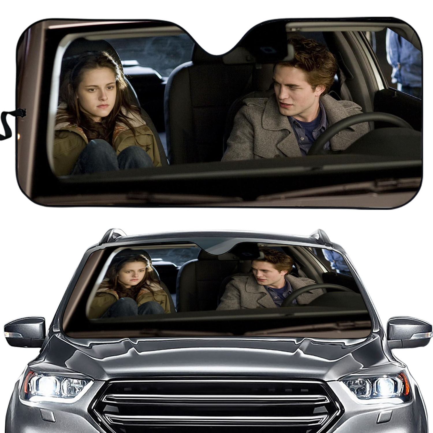 Twilight Car Sun Shade, Twilight Car Decor, Twilight Car Merch, Cute Car Sunshade, Twilight Merch, Twilight Gift, Edward Cullen, Bella Swan