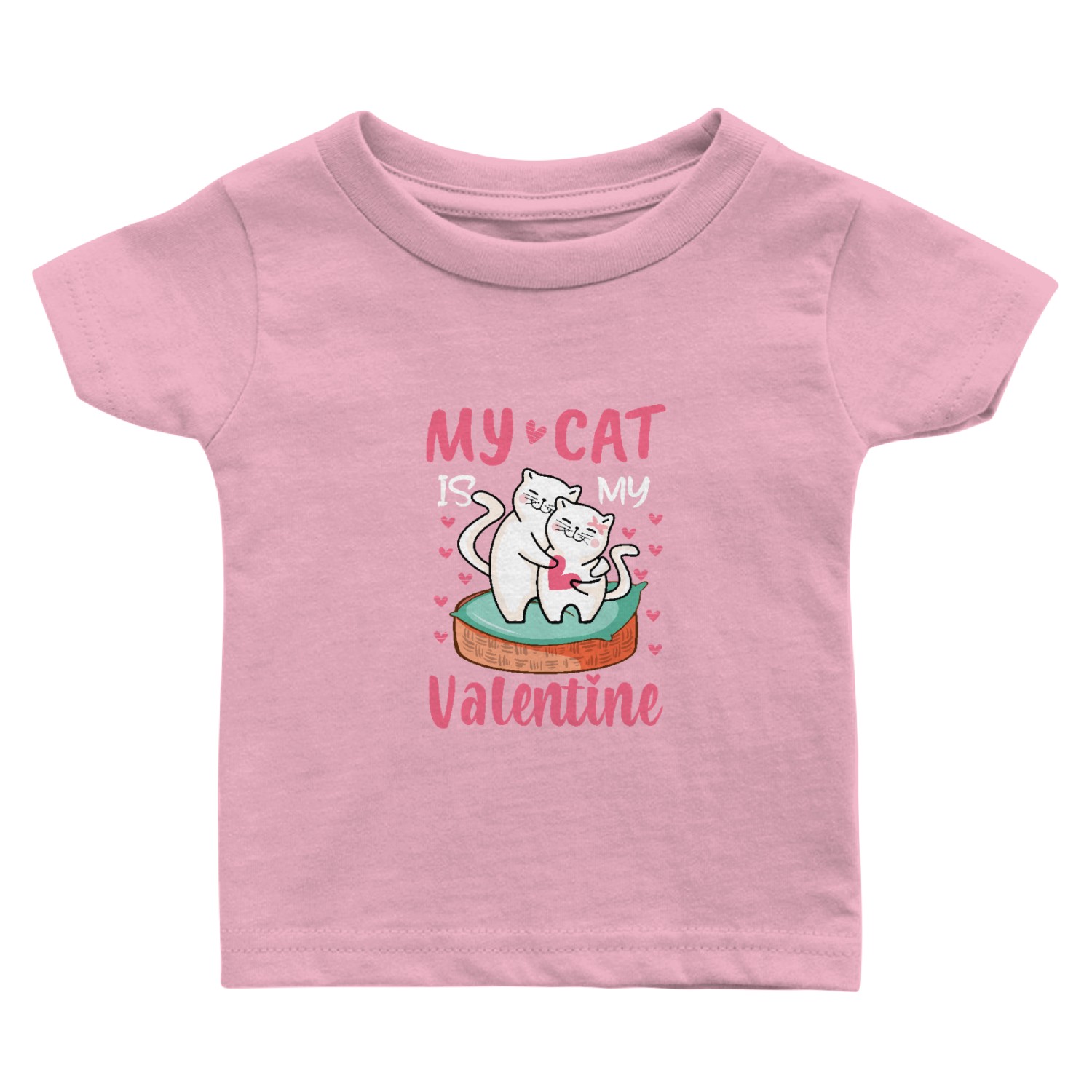 Cat Valentine's Day My Cat Is My Valentine 14th Fe Baby T Shirts