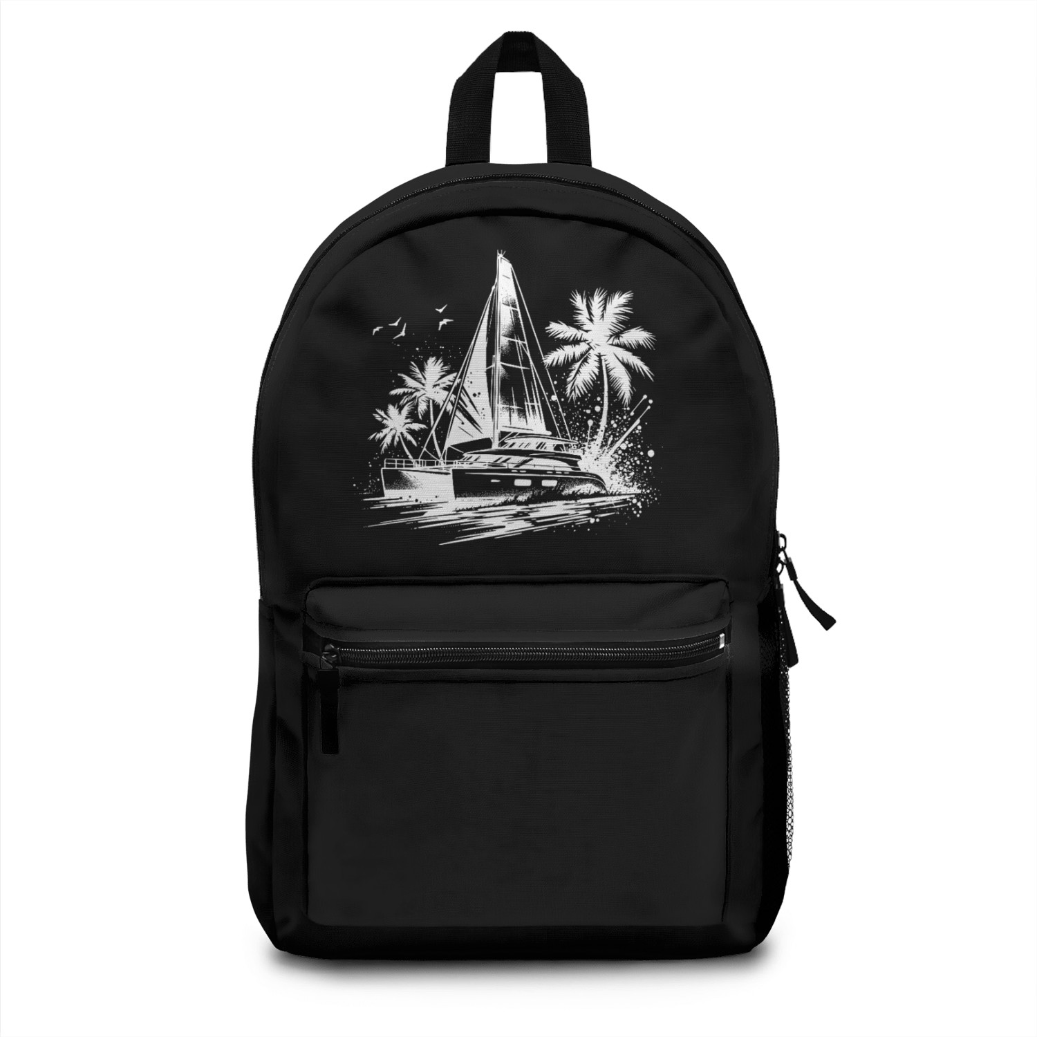 Double Hull Catamaran Sailing Boat Caribbean Palms Backpacks