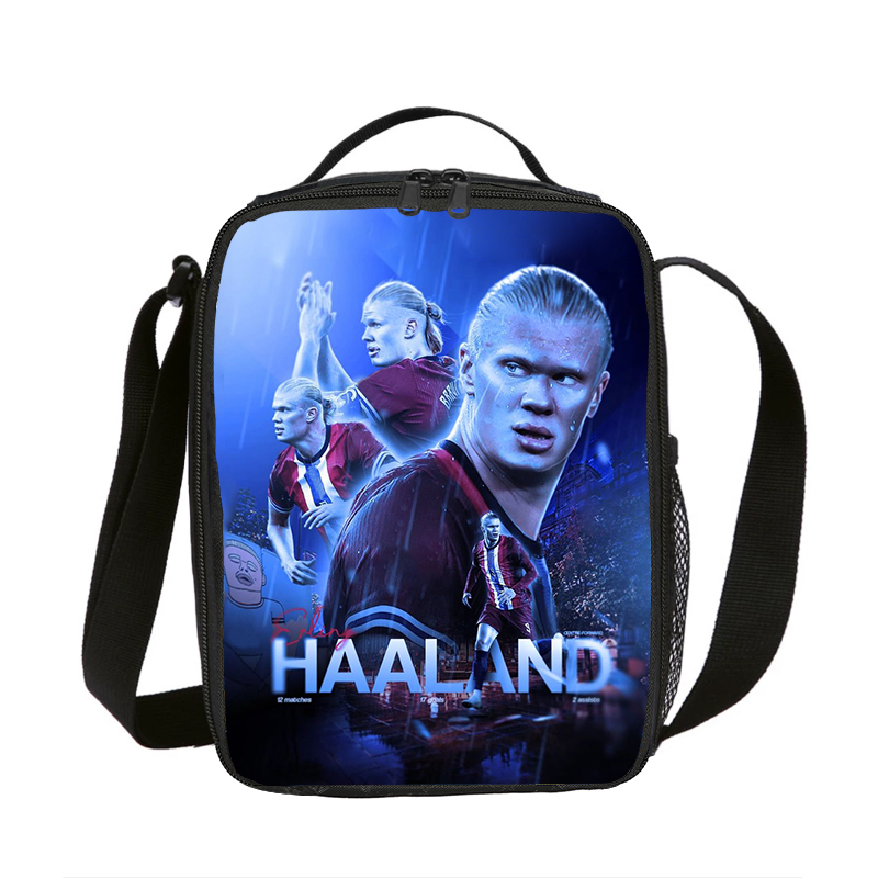 Haaland Thermal Bag Football Star Insulated Lunch Bag Lunch Container Leakproof Tote Lunch Box Football Sports Food Storage Bags