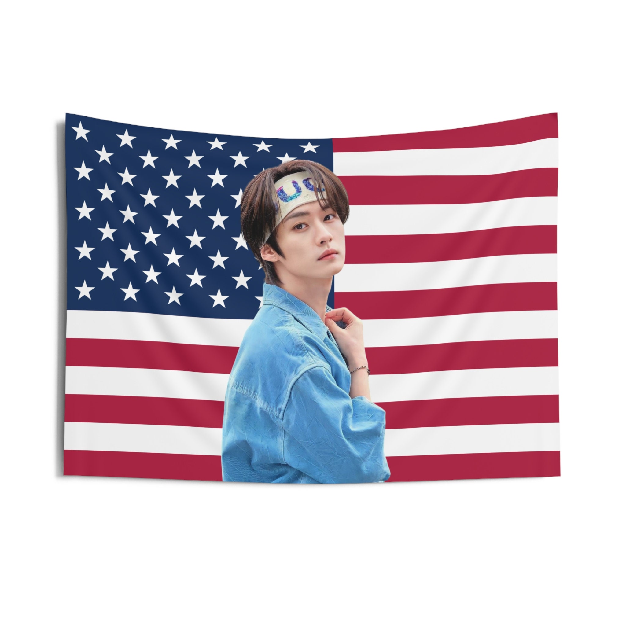 Stray Kids Lee Know Flag Banner, SKZ Lee Know Kpop American Flag Tapestry, Kpop flag, Kpop Home decor,Gifts Idea for Stays Kpop Fan,SKZ flag