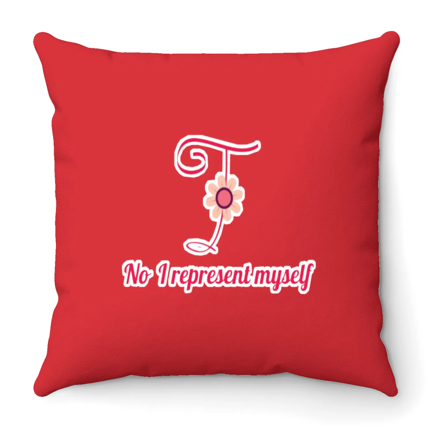 No i represent myself Throw Pillows