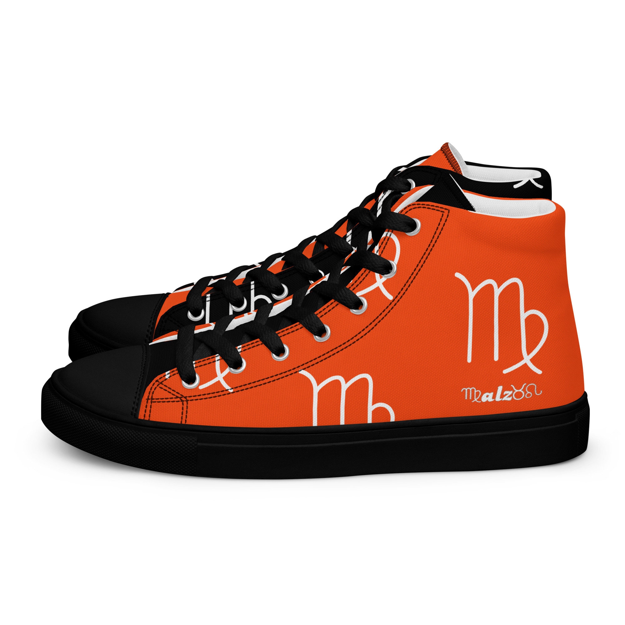 Cincinnati Bengals Zodiac Sign Shoes l Adult Gym Sneakers l Astrology Hightops l Custom High Top Canvas Shoe l Pattern Gift l Football Kicks