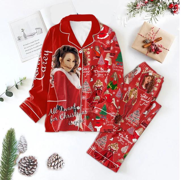 Mariah Carey All I Want For Christmas Is You Pajamas Set, 1994 Mariah Carey Xmas Pajamas, Christmas Party 2024 Gift
