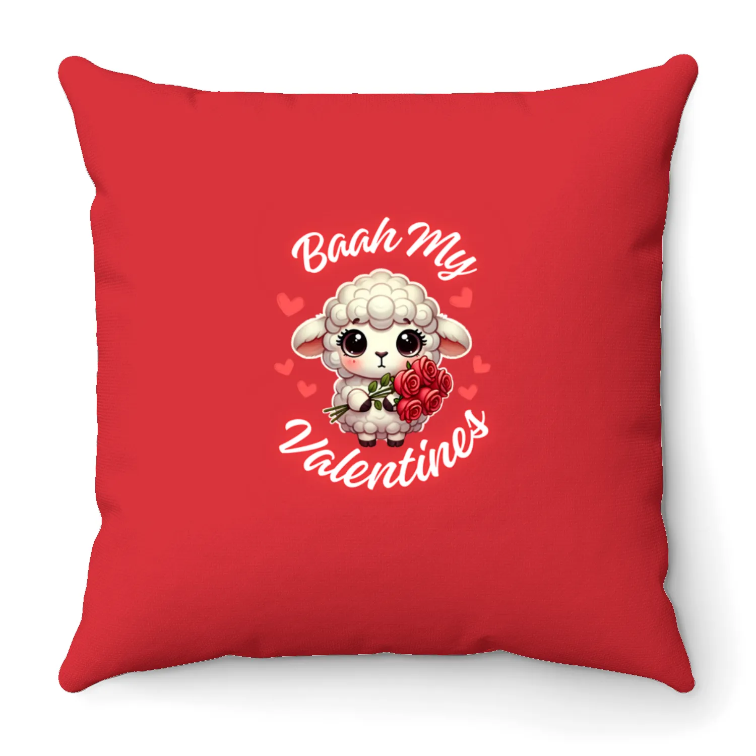 Baah My Valentines Throw Pillows