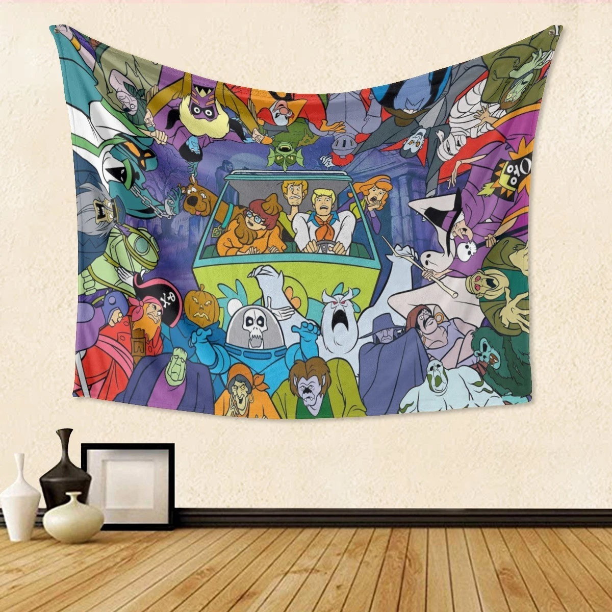 Scooby-Doo Monster Mash Up! Tapestry, Kid Room Tapestry