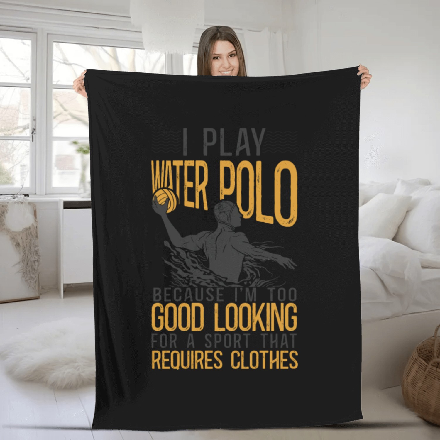Water Polo I Play Water Polo Fleece Blankets