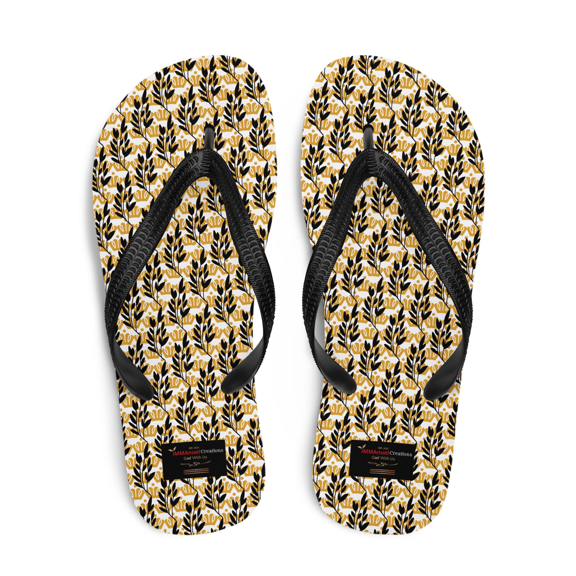 iMMAnuel Creations Black Flip-Flops