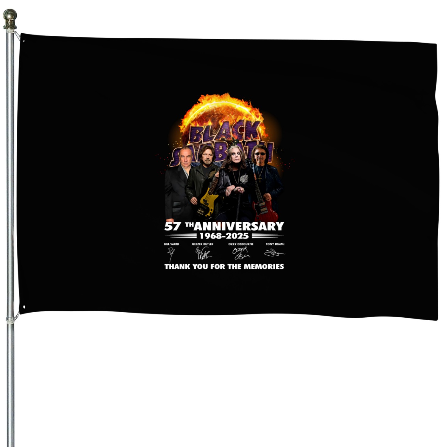 Black Sabbath 2025 Tour House Flags, Back to The Beginning Music House Flags S-5XL