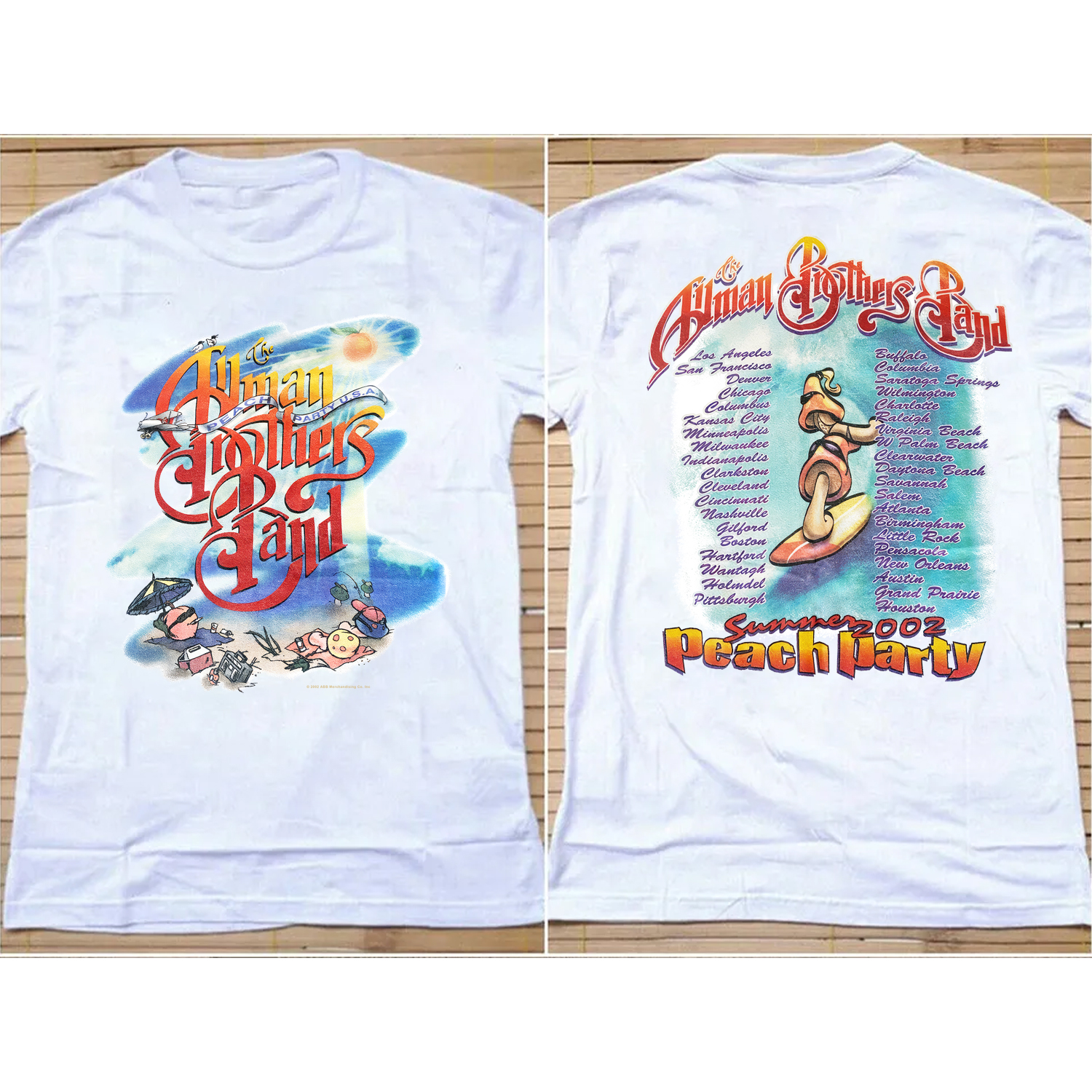 Vintage The Allman Brothers Band Original 2002 Concert Tour T-Shirt