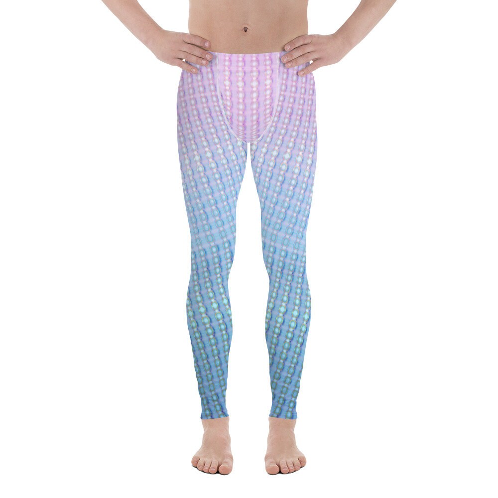 Rainbow Men's Leggings Pary or Costume Jewel Print Leggings