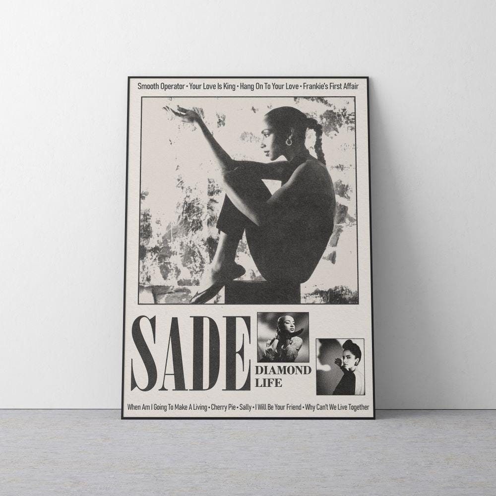 Sade - Diamond Life Album Poster | Vintage Music Wall Art
