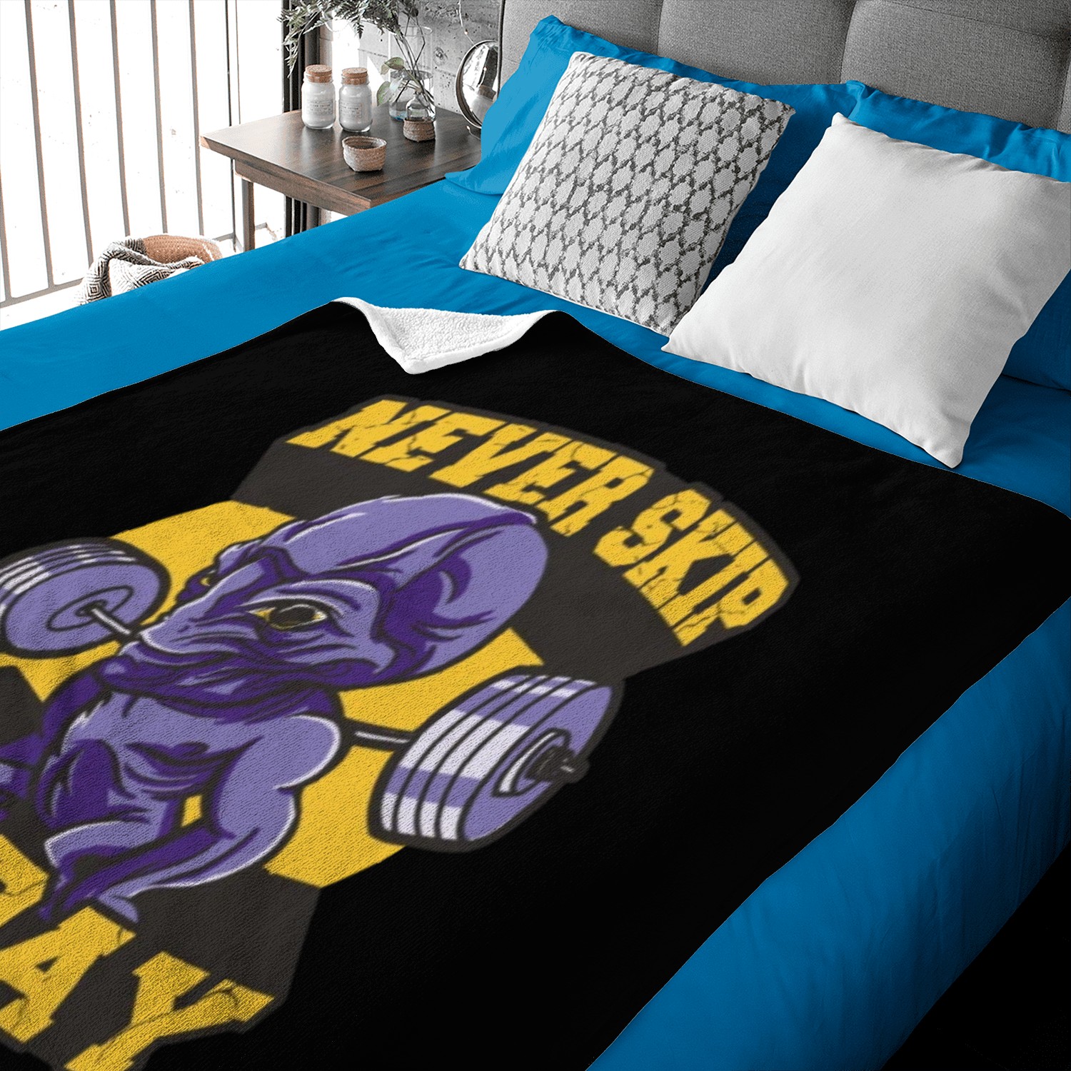 Muscle Alien Baby Blankets