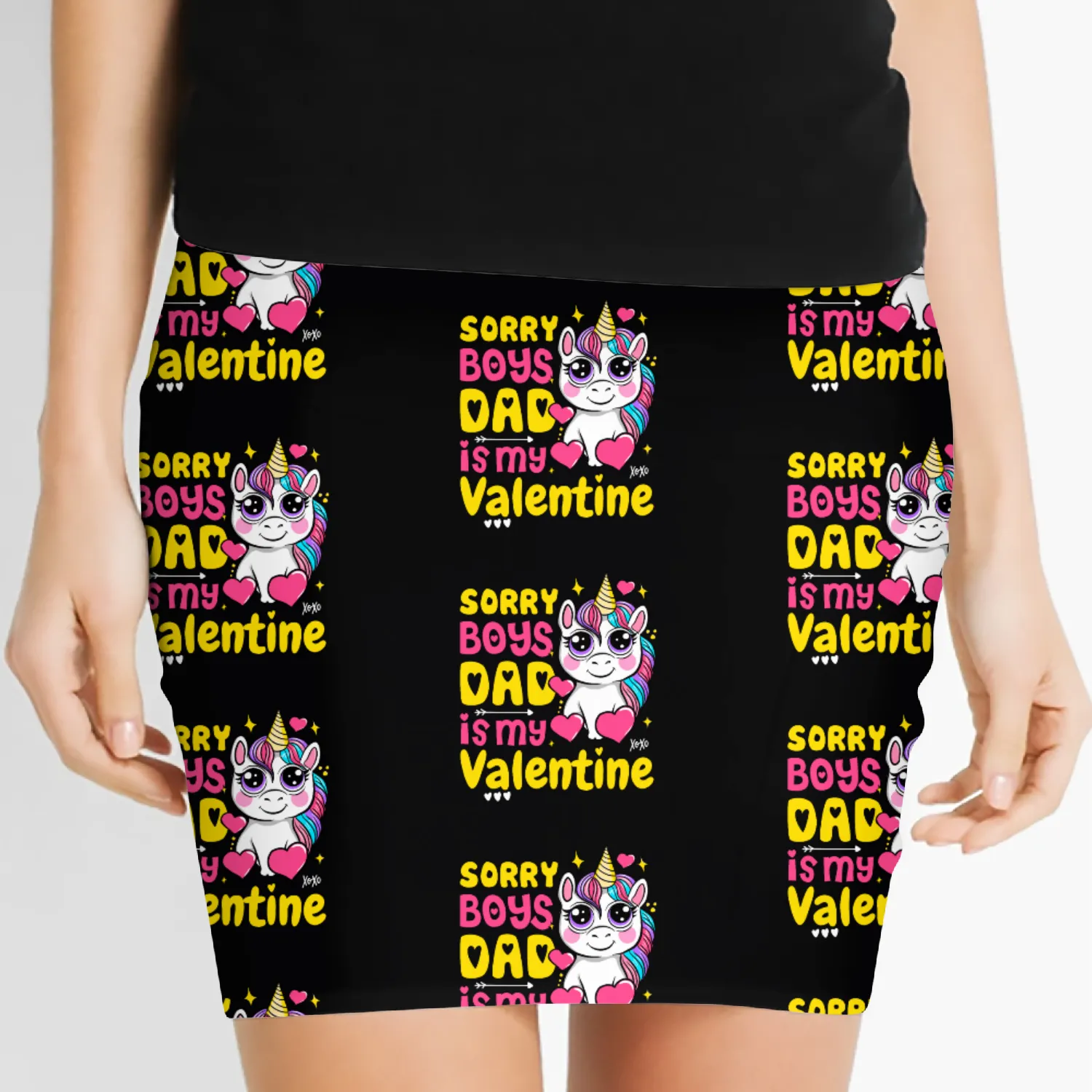 Sorry Boys Daddy Is My Valentine, Dad To Daughter Women's Mini Skirts