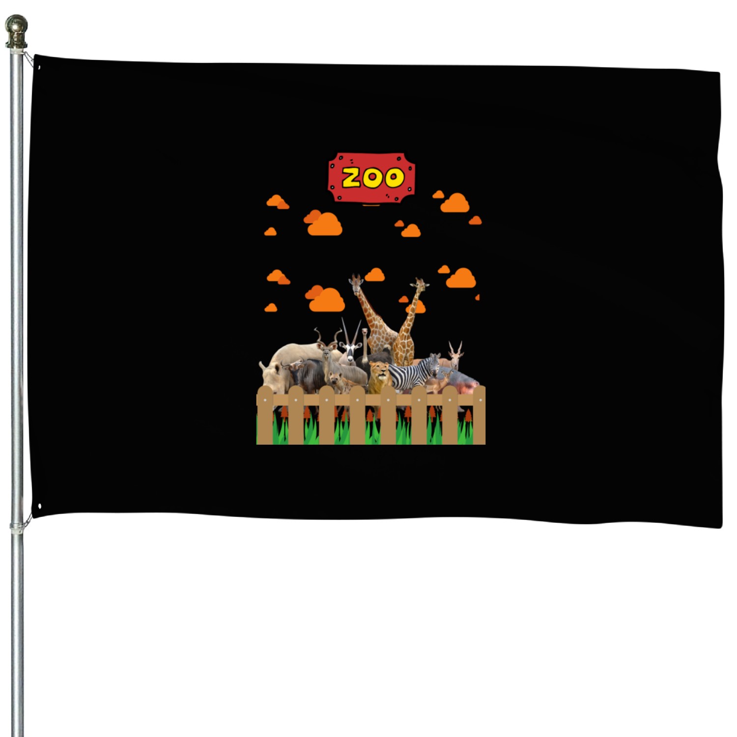 The zoo House Flags design