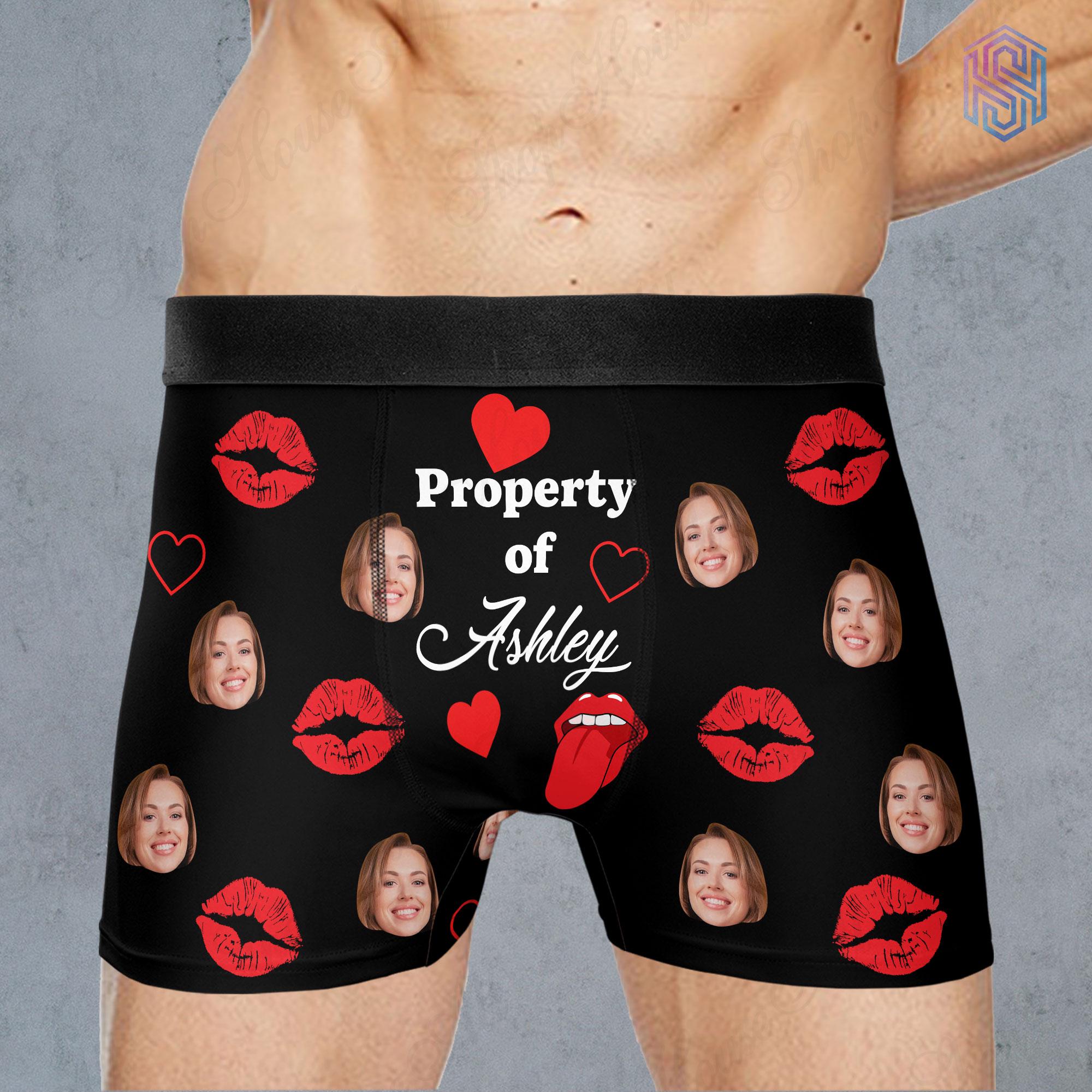 Personalized Valentine Day Gift for Boyfriend, Custom Face Boxers, Custom Boxers with Picture, Print Face Underwear for Husband from Wife