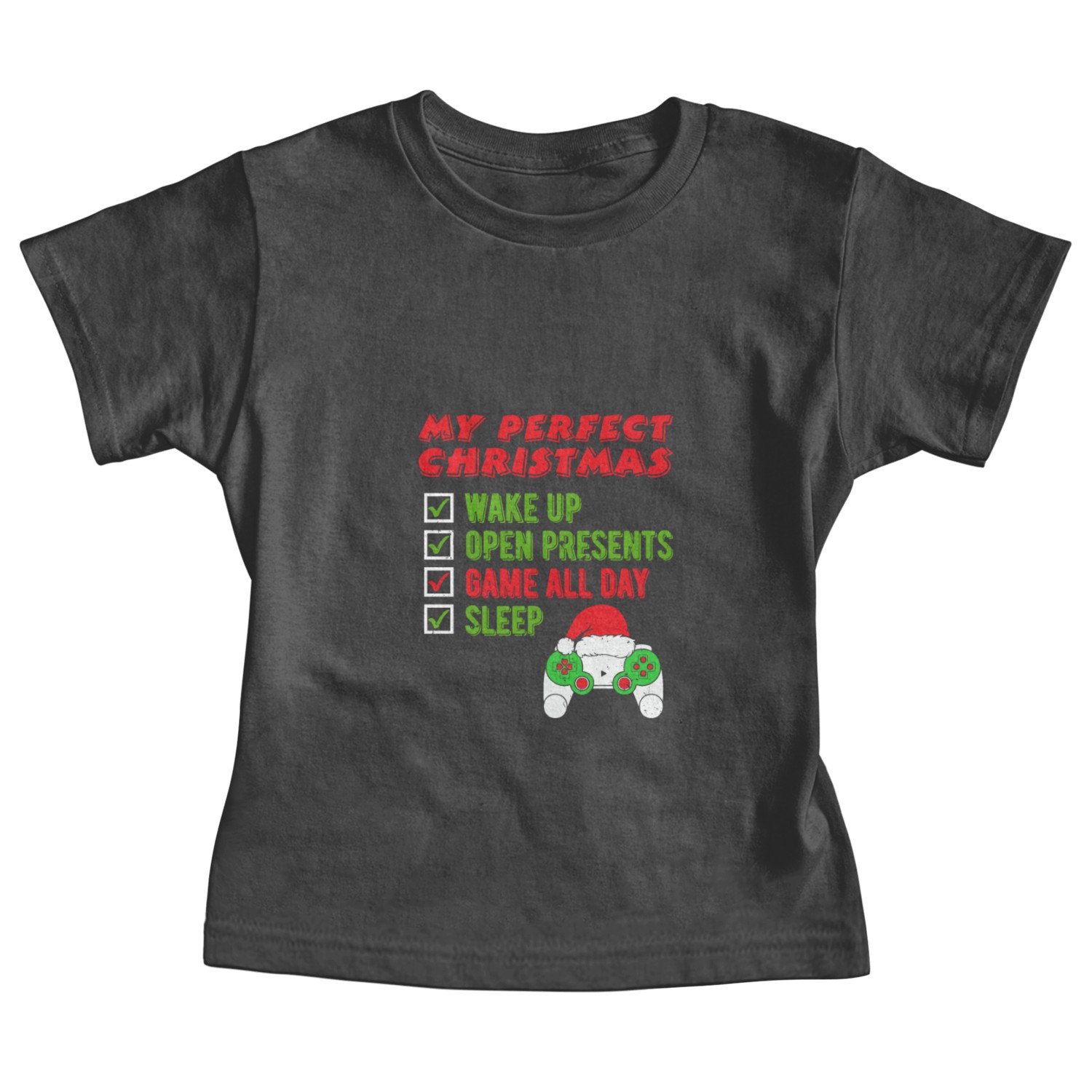 Gaming My Perfect Christmas Game All Day Santa Baby Tees
