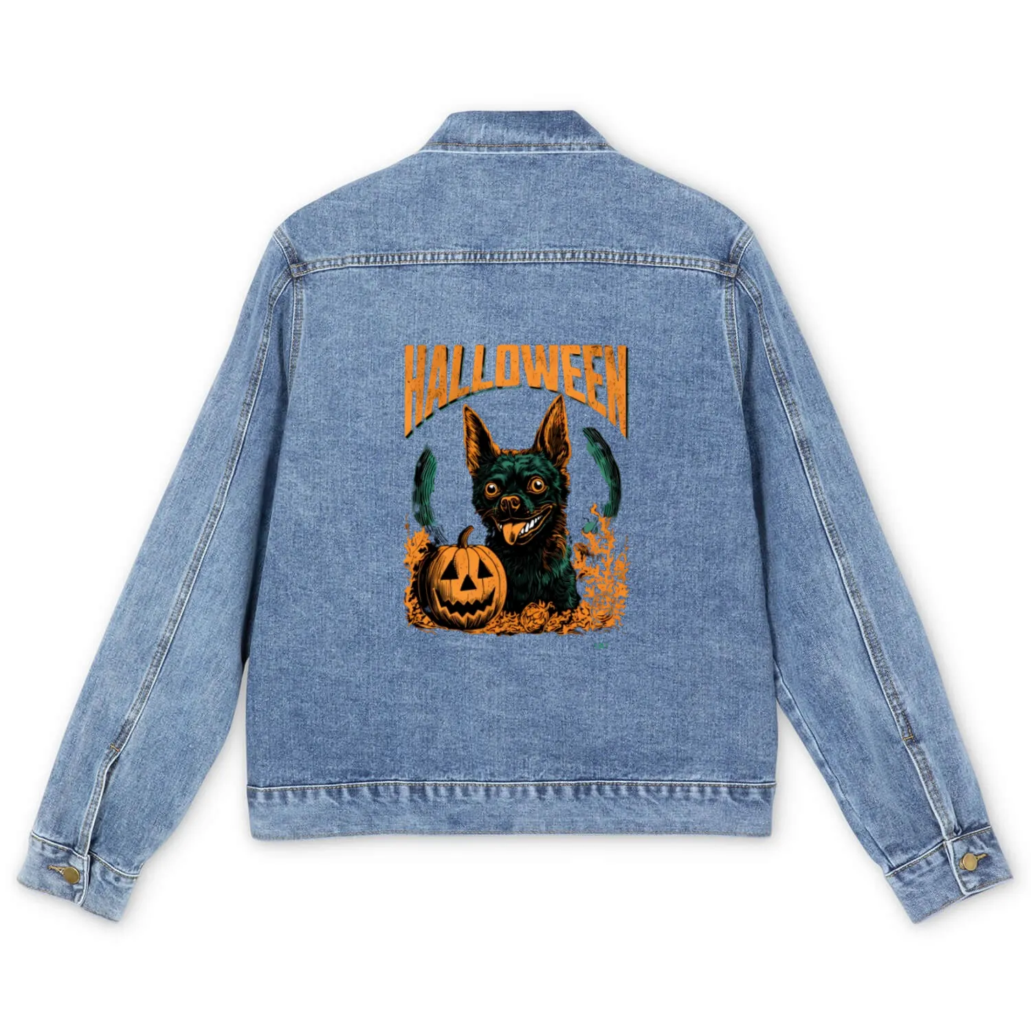 Halloween 2023 Pup Men's Denim Jackets