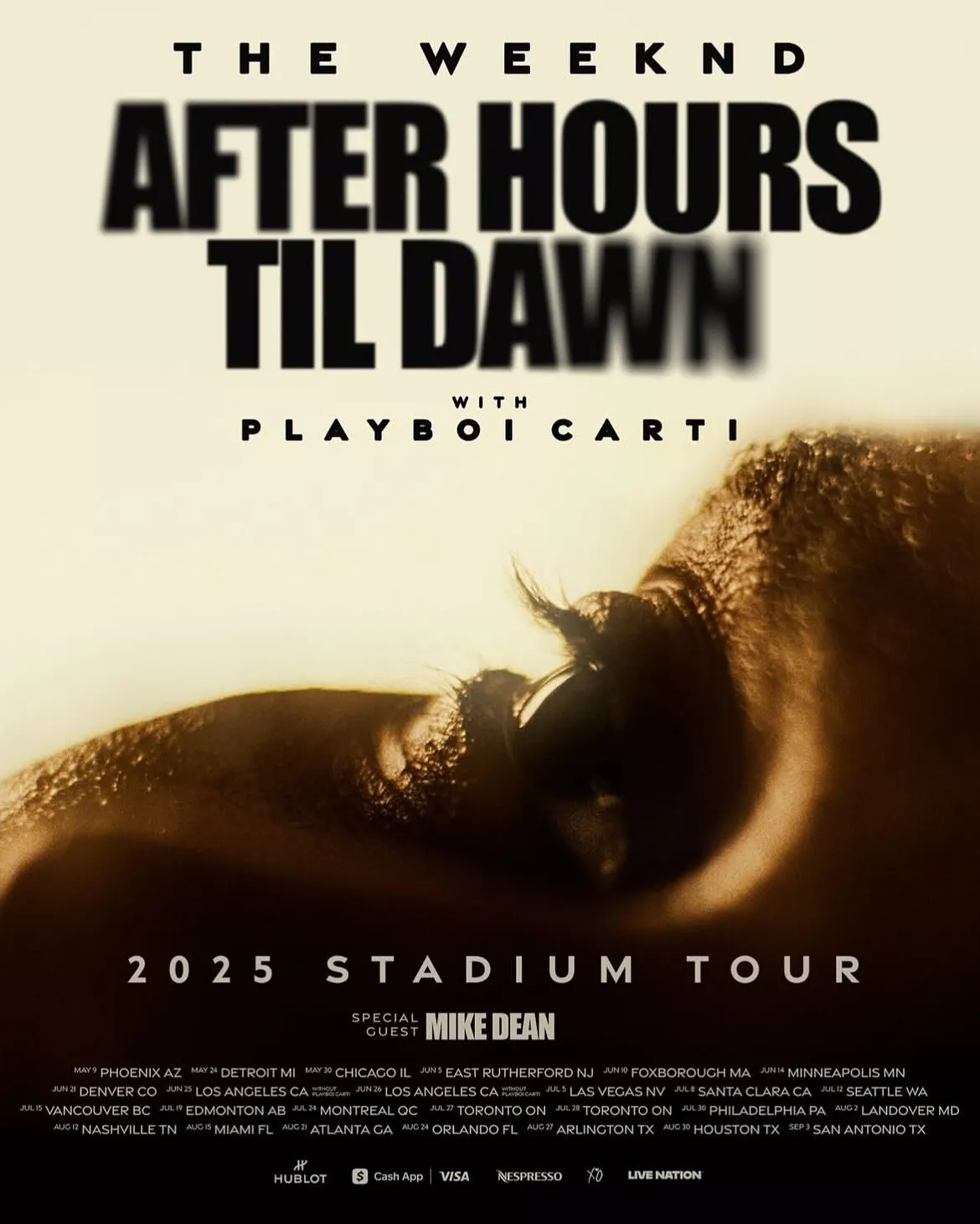 Weeknds Stadium Tour 2025 Poster - Poster Wall Decor NO Frame