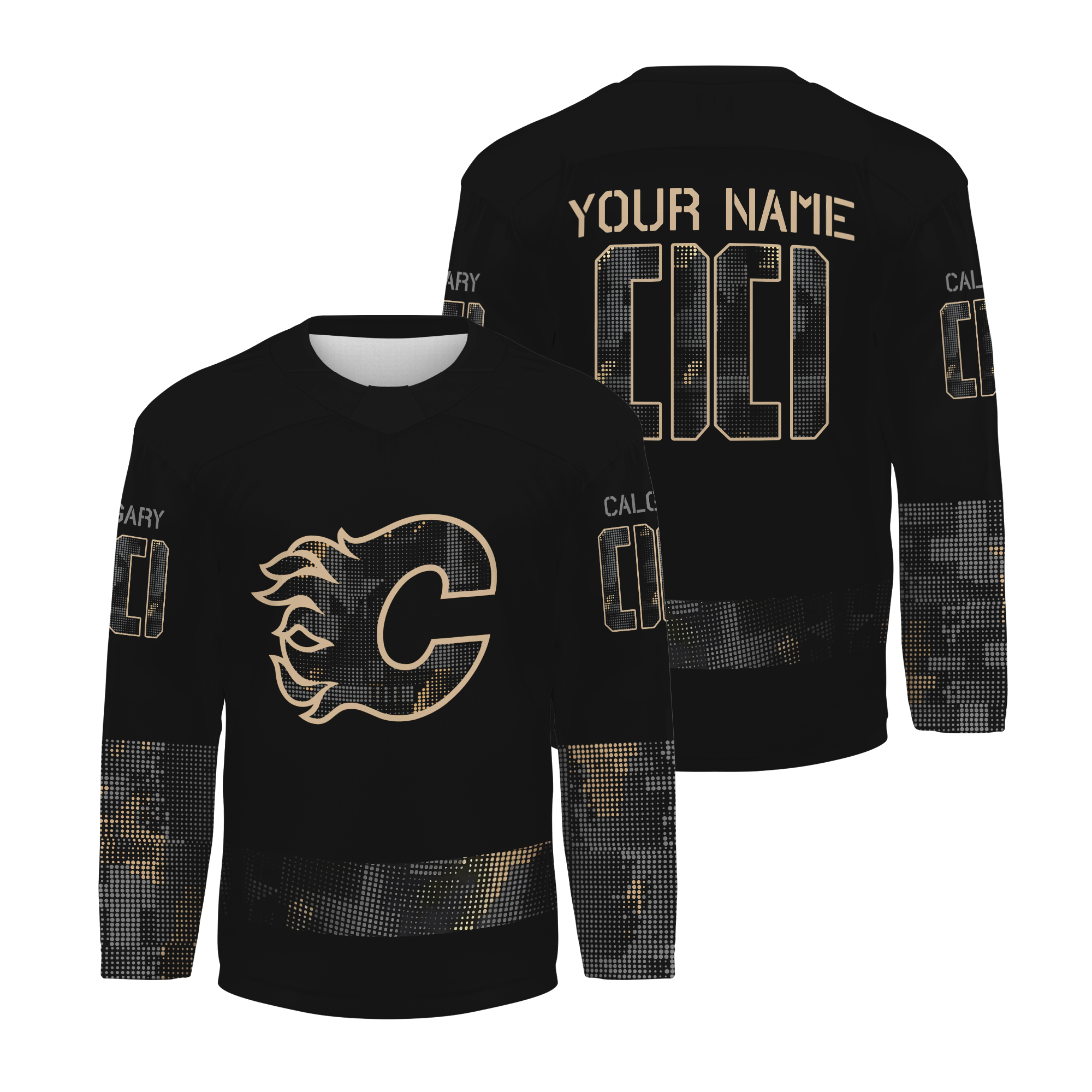 Personalized Calgary Flames Military Appreciation Hockey Shirt Men's Fan Gear