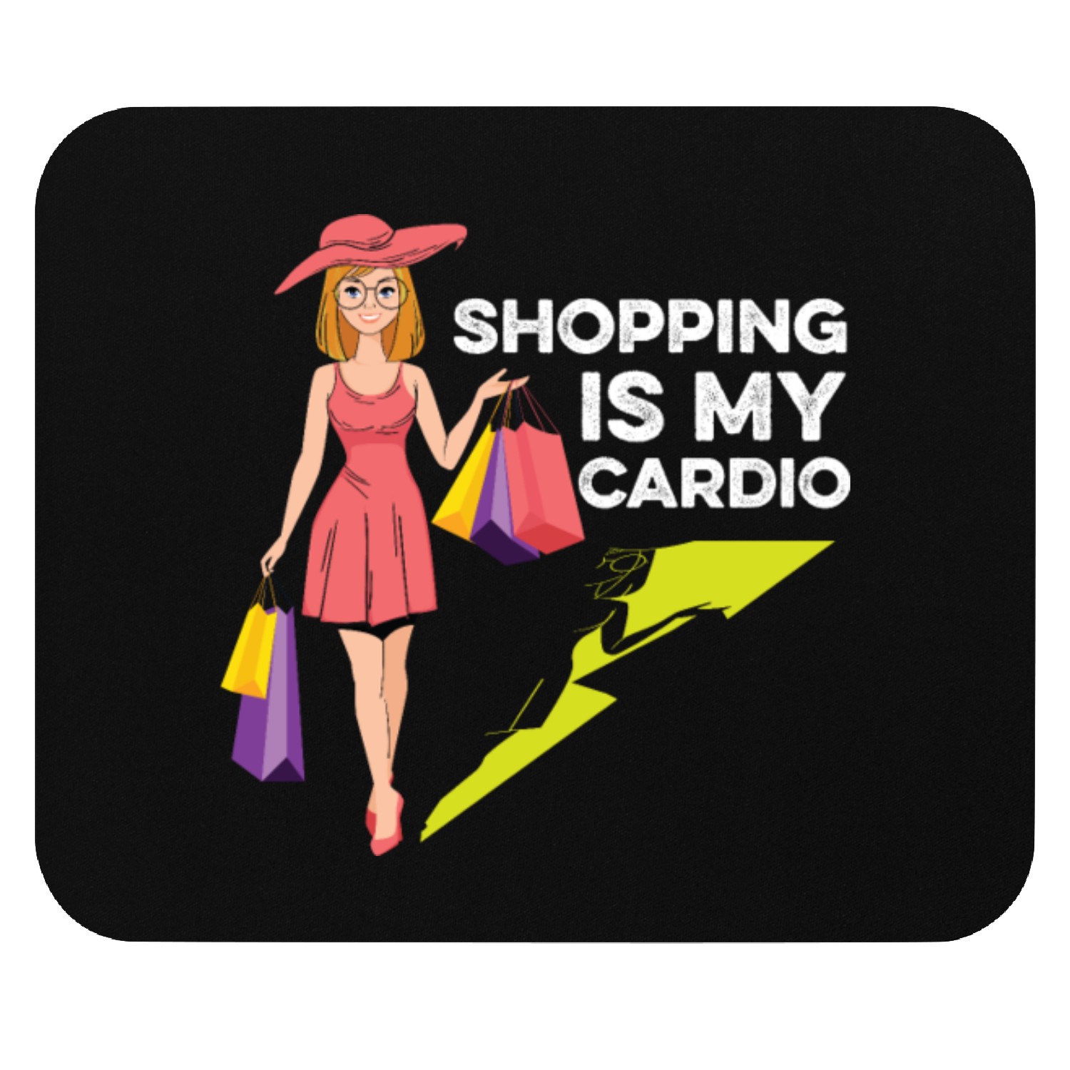 Shopping is Cardio Fashionista Gift Mouse Pads